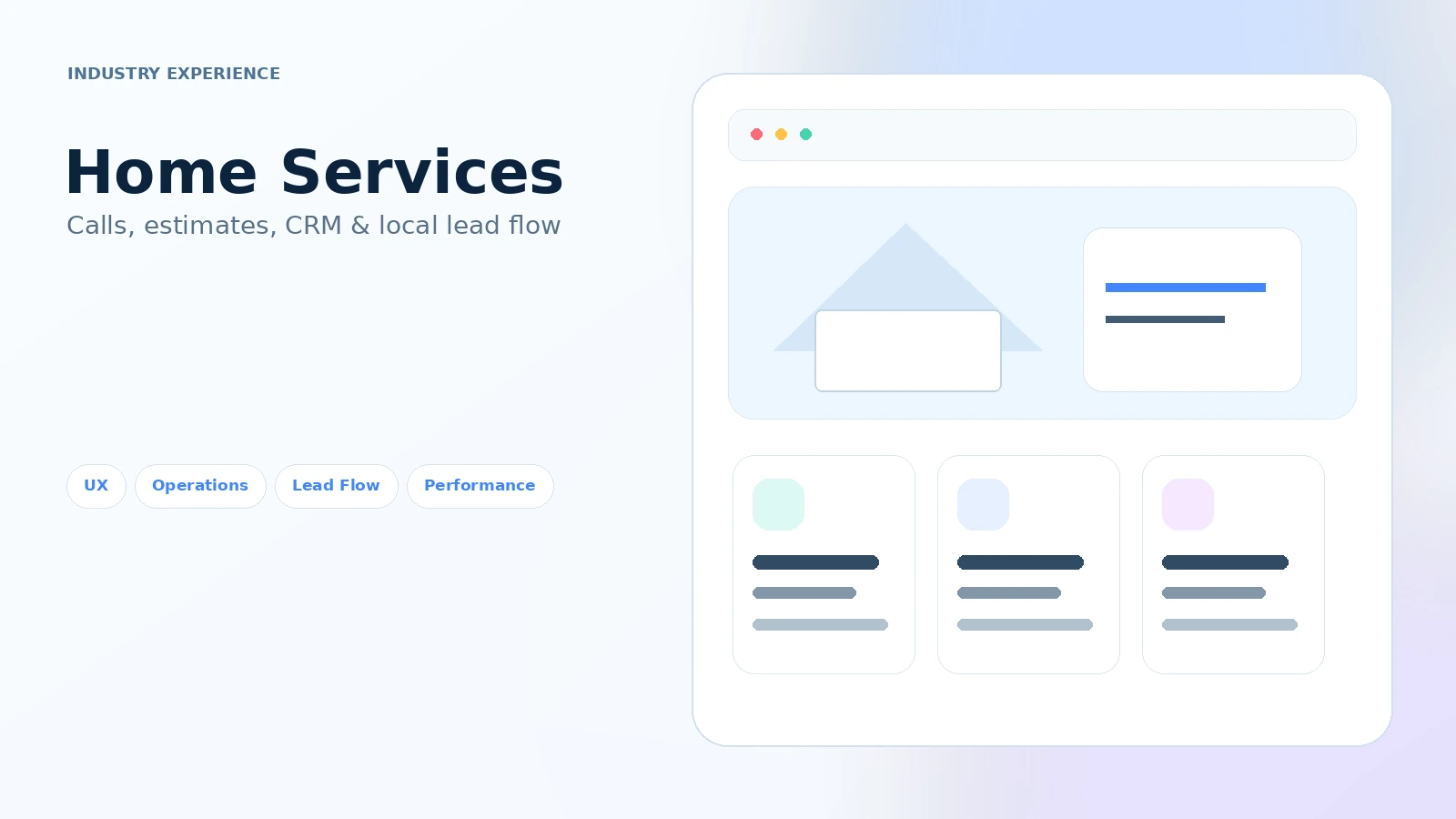 Home services web geliştirme