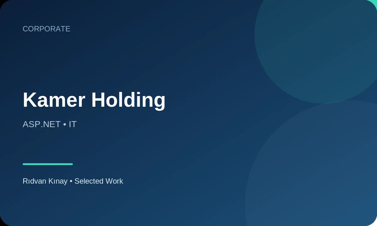 Kamer Holding